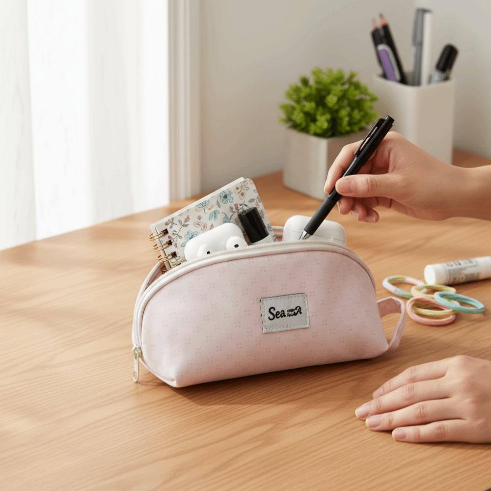 Large Capacity Pen Bag With Handle Stationery Organizer Stationery Storage Bag Desktop Storage