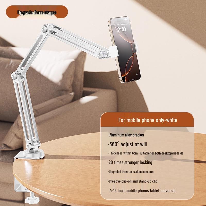 Universeller Faltbarer Aluminiumlegierung Desktop- & Nachttisch-Telefon-/Tablet-Ständer für Live-Streaming