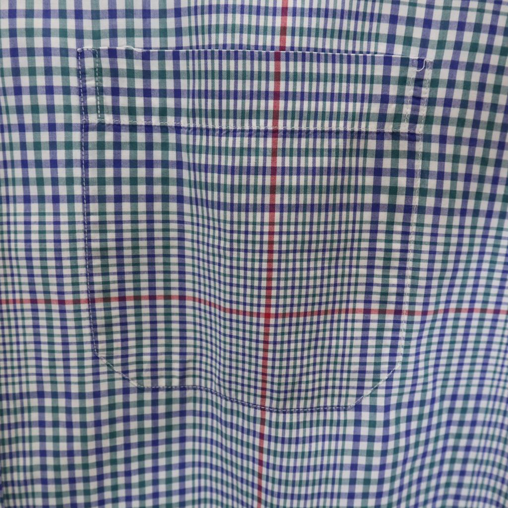 L.L.BEAN 80s Vintage Check Pattern Short Sleeve Button Down Shirt Men's Used
