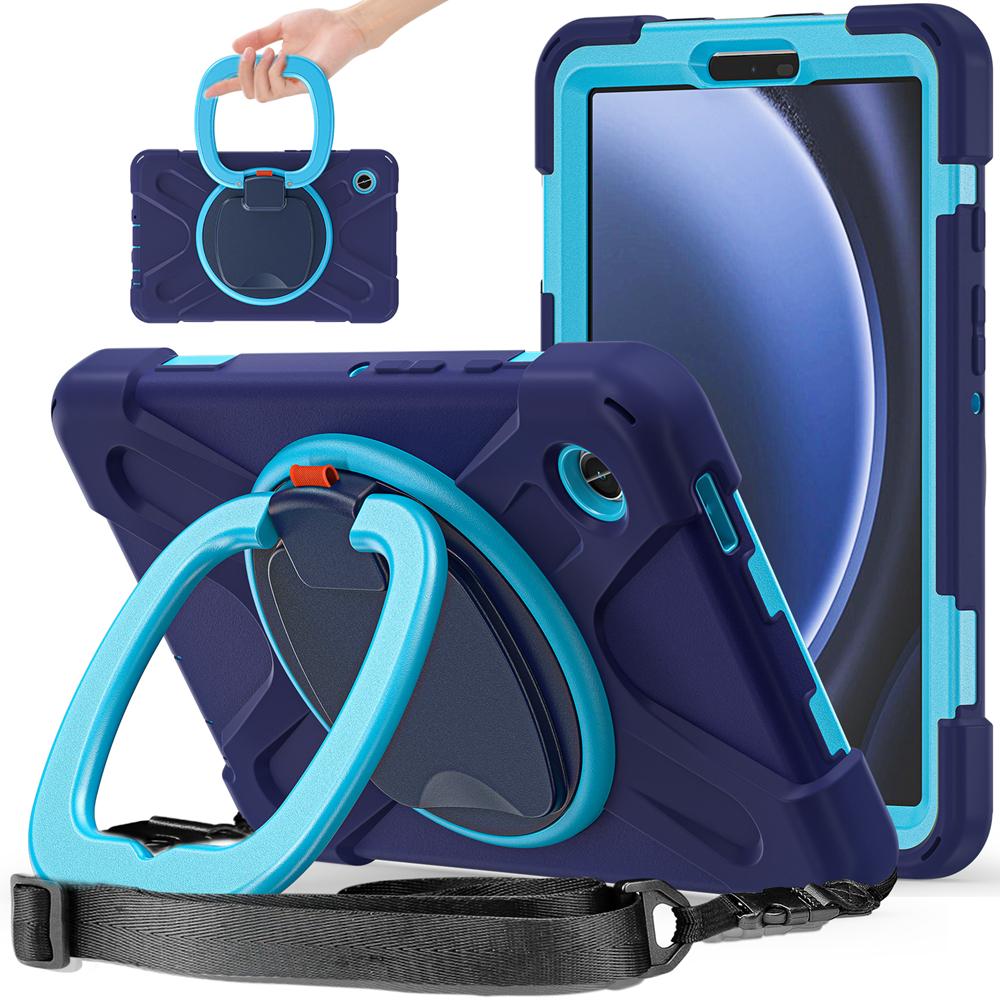 Étui Robuste Pour Samsung Galaxy Tab A9 Plus 11 pouces X210 X215 Tab A9 8.7 X110 Tablette Support Intégré Housse Résistante aux Chocs A9 Plus 11 inch bleu marine