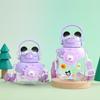 Water bottle spot PP plastic water cup children's handle cartoon cat ear water cup outdoor sports portable straw cup LOGO