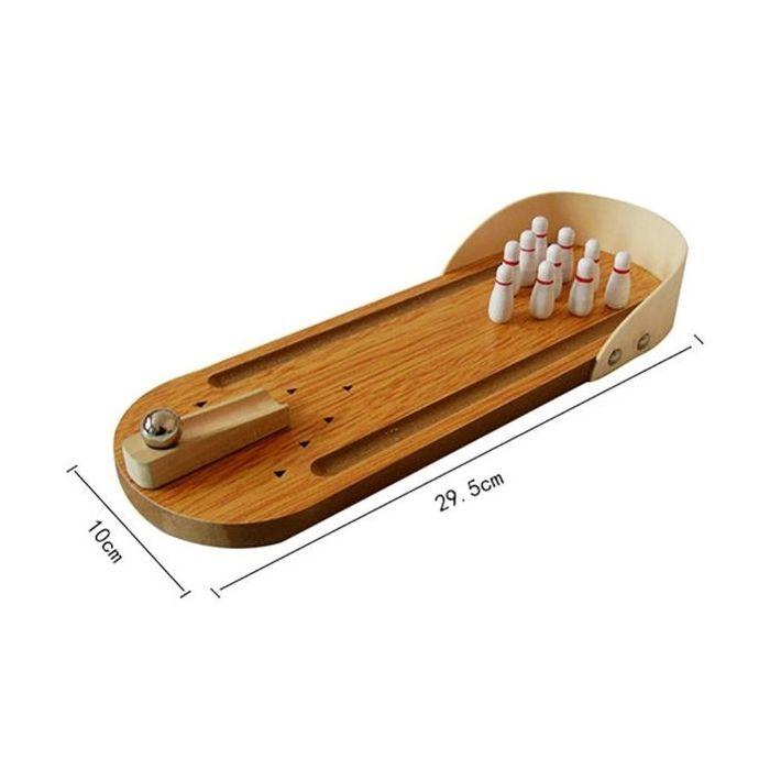 Bowling miniature en bois table miniature