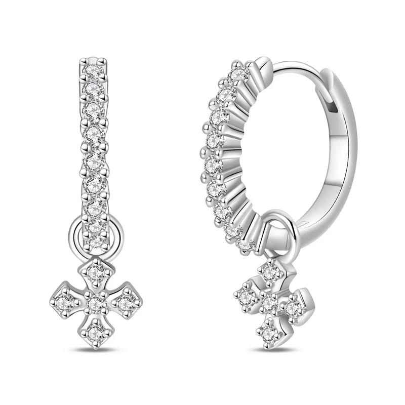 925 Silber Sexy Hängende Ohrringe Schmetterling Schleife Herz Blume Muschel Perle Edelstein Bling Set für Damen Ohrstecker Geschenk Feiner Schmuck