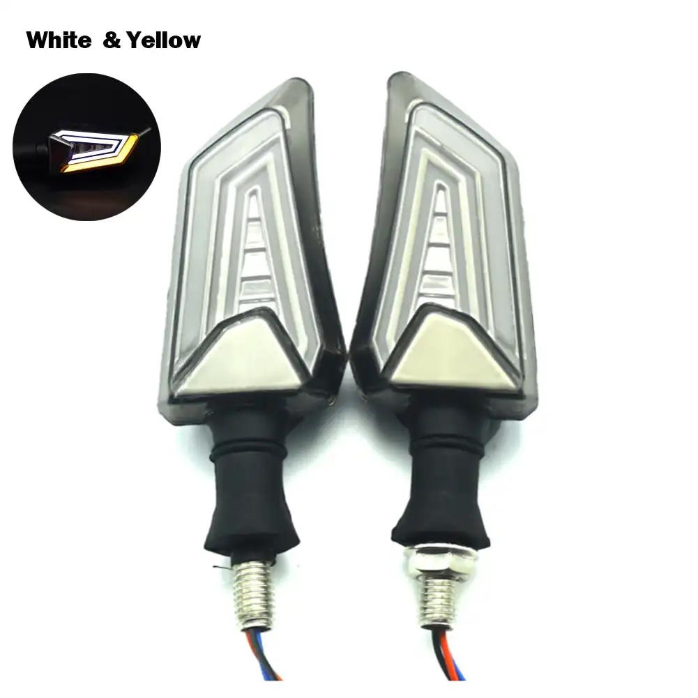 2Pcs Motorcycle LED Turn Signals Light Indicator Lamp Flowing Water Blinker IP68 Waterproof Motorcycle Tail Flashing Lights