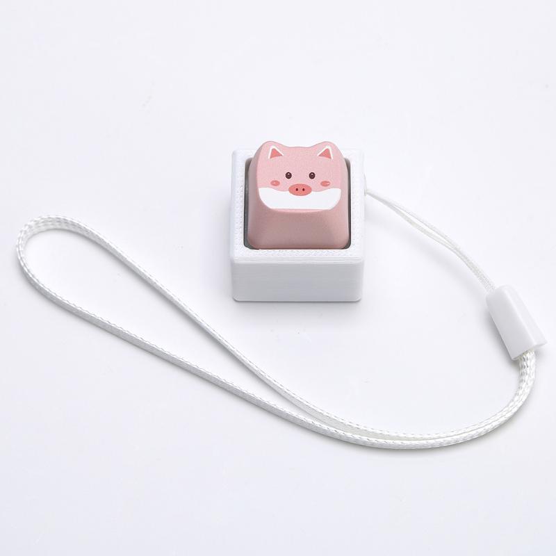 Cute Pressable Cartoon Animal Keycap Fidget Keychain Mini Stress Relief Toy for Kids Party Bag Filler