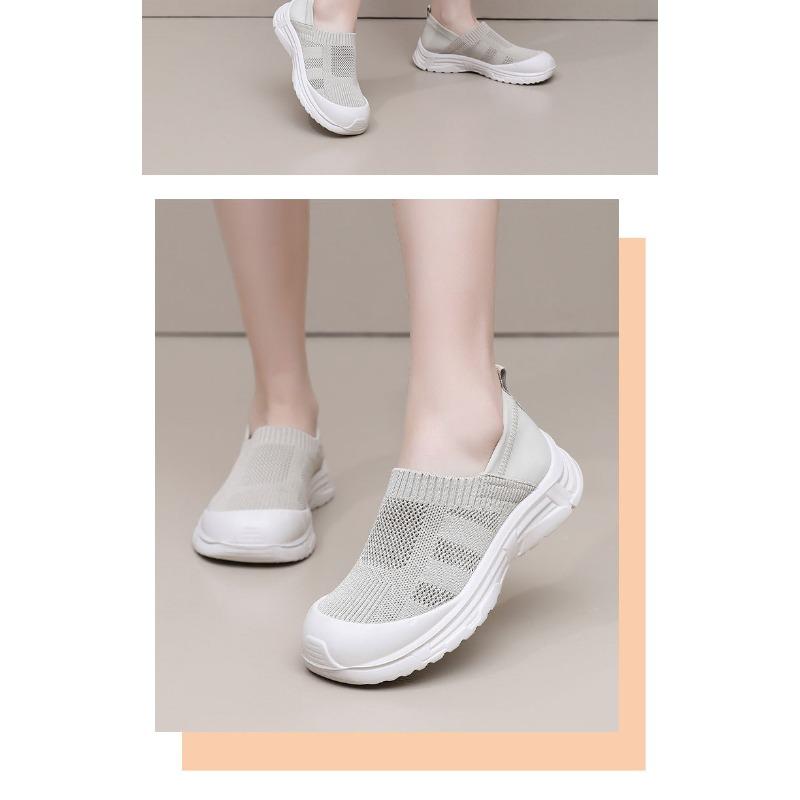 Shoes Women's 2025 Spring New Casual Single Shoes Lazy People Pedal Round Toe Heightened, Breathable, Non-slip and Wear-resistant Women's Shoes