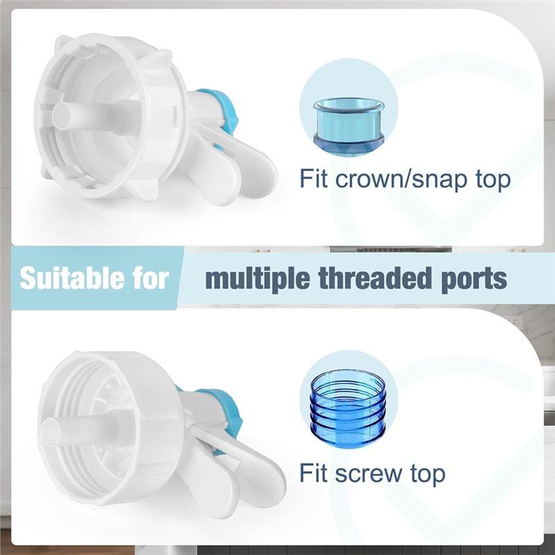 Rust-Resistant Non-Slip Water Stand 3-5 Gallon Water Jug Holder And 2 Dispenser Valve Set, Fits 52Mm/55Mm Bottle Sizes