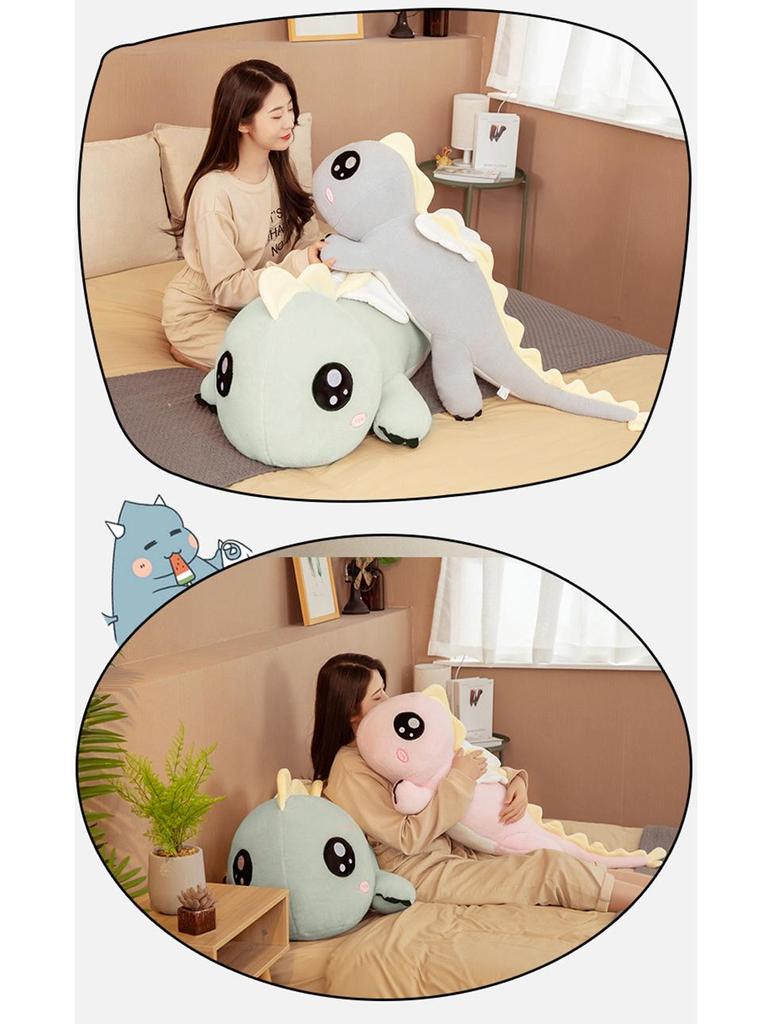 Tyrannosaurus Rex Long Plush Pillow - Soft & Cute Dinosaur Sleep Companion