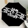Sam and Colby Print Automatic Umbrella, 8 Rib Iron Frame, Plastic Handle, Suitable for Outdoor Travel &Daily , Ideal Gift
