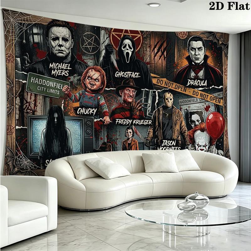 Horrorfilm Serie Wandkleed Esthetisch Wandkleed Bedrukt Stof Deken Decoratieve Wandkleden voor Slaapkamer Woonkamer Huisdecoratie