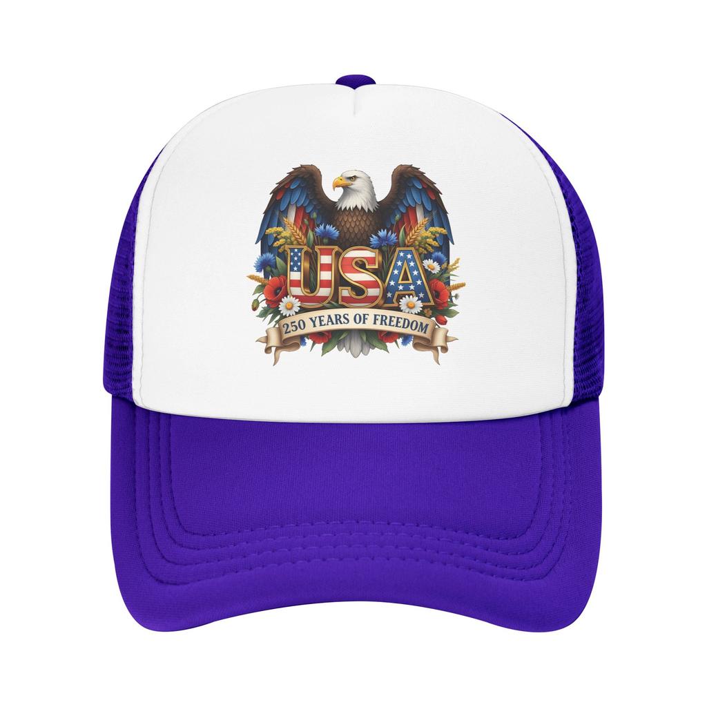 Years of Freedom Mesh Baseball Cap Adult Sport Sun Caps Independence Day Hats Adjustable Summer Trucker Caps