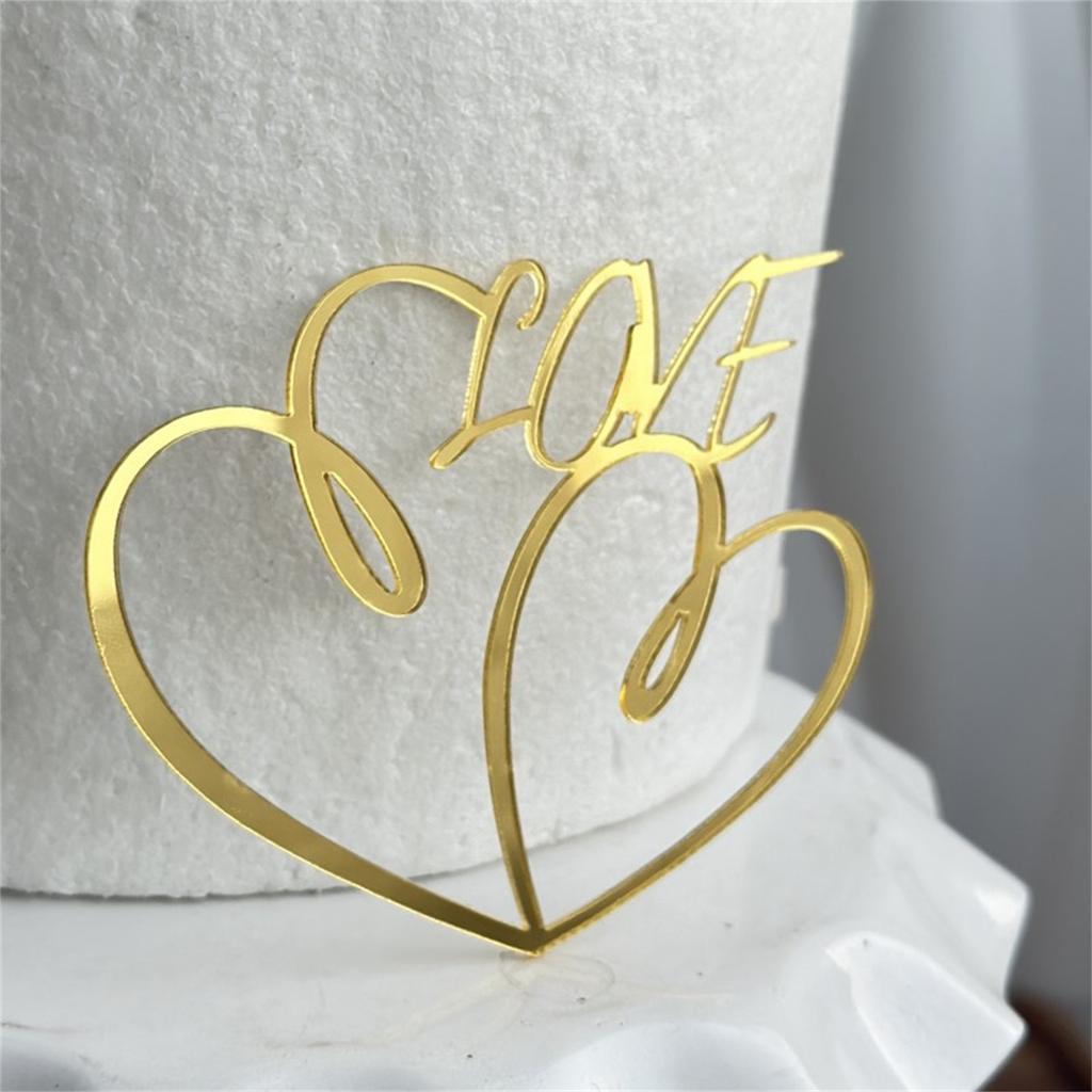 Neue Liebe Hochzeit Cupcake Topper Gold Schwarz Rot Kein Kleben Acryl Kuchen Topper Für Geburtstag Hochzeitsfeier Zubehör Kuchen Dekorationen