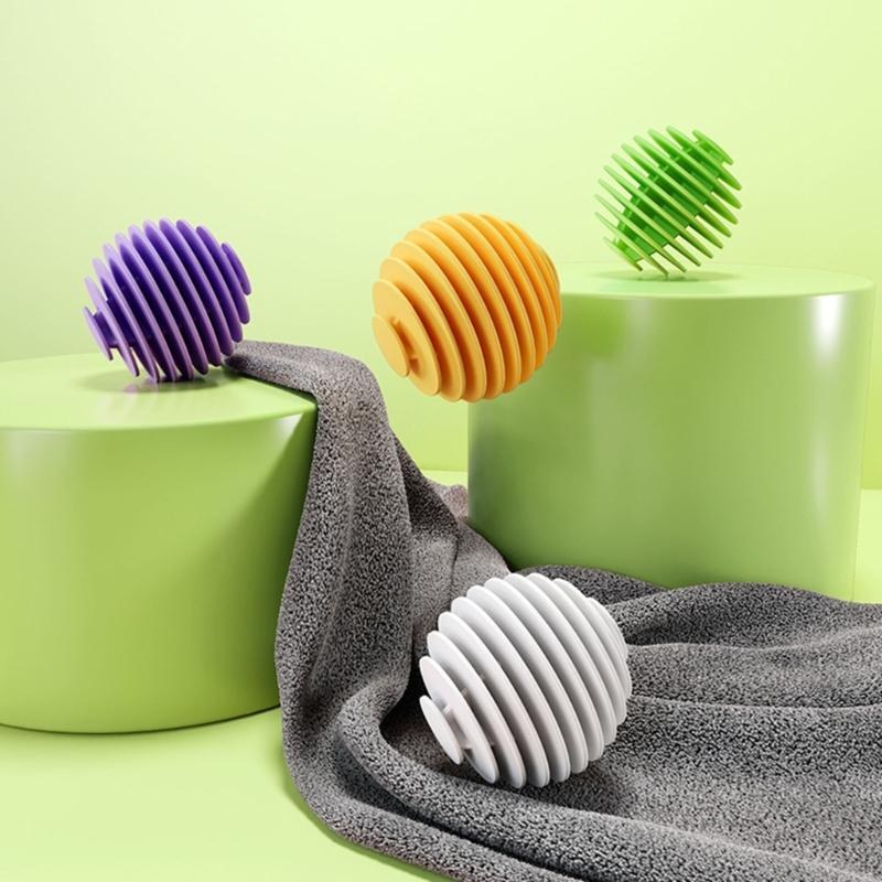 3 Stück Ovaler Solider Reinigungsball Haushaltswaschmaschine Wäscheball Wiederverwendbar Anti-Verhedderungs Magischer Wäscheball