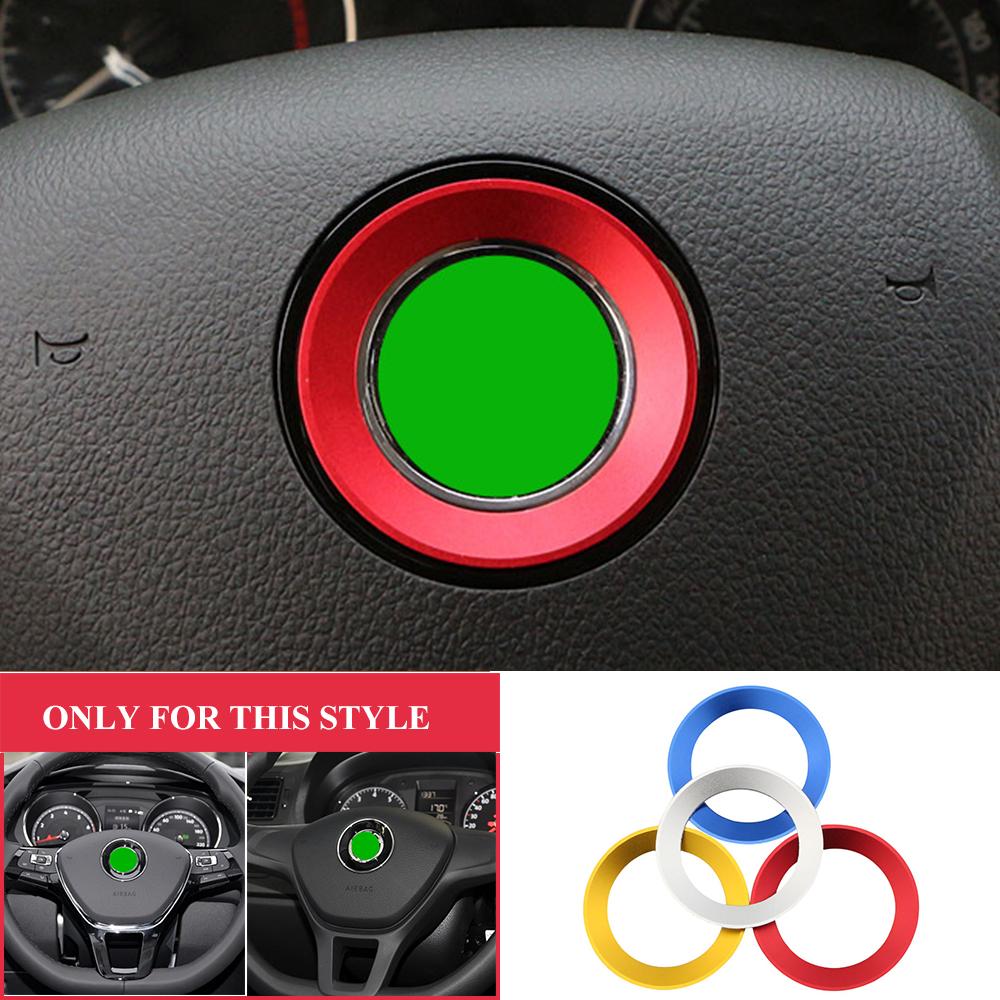 Car Steering Wheel Panel Logo Cover Trim for VW Golf 6 7 MK6 MK7 Jetta MK5 Passat B6 B7 Polo for Skoda Fabia Styling