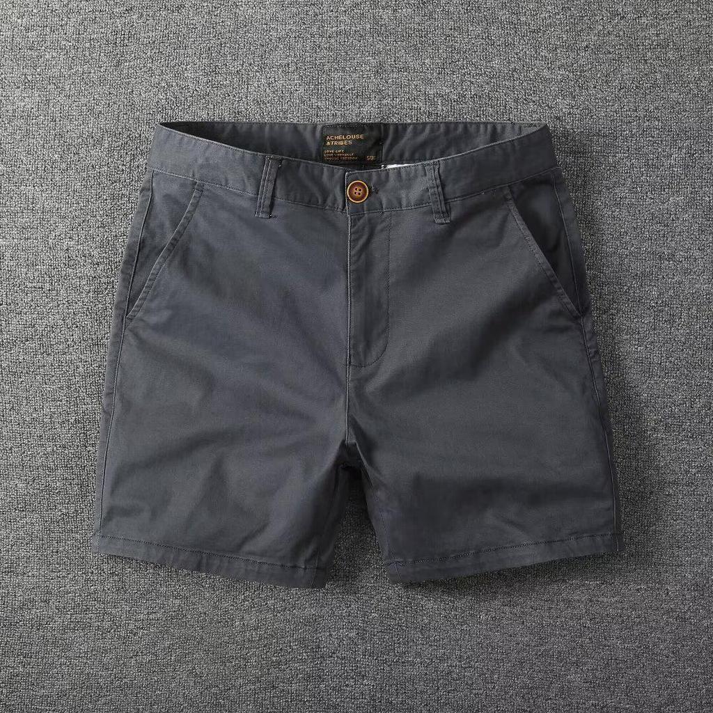 Men's Korean Style Casual Summer Wide-Leg Shorts with Unique Belt Design