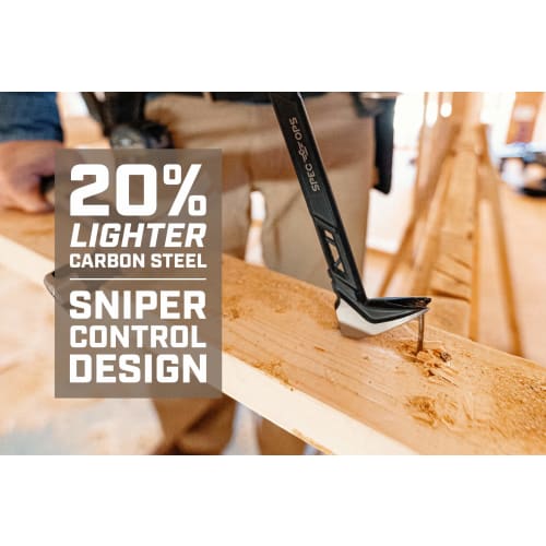 Spec Ops SPEC-D11MOLD Tools 11" Molding Pry Bar Nail Puller Cats Paw, High-Carbon Steel, Black