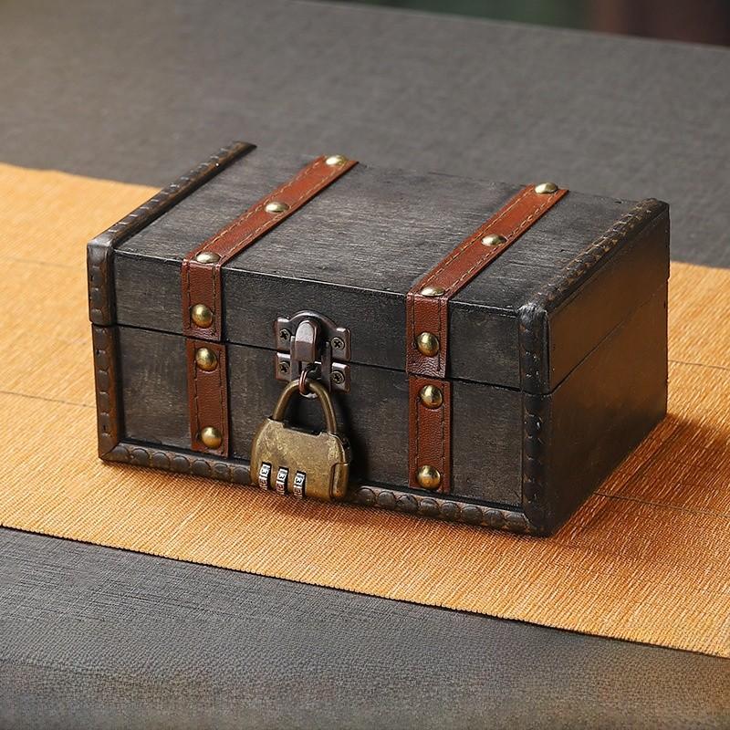 Storage Wooden Retro Box For Jewelry And Accessories With Classic Gift Design