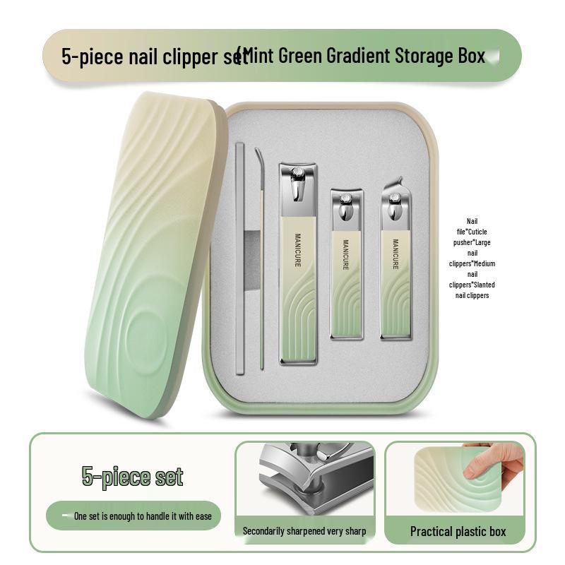 Spot Nail Clipper & Manicure Scissors 5-Piece Set with Nail File - Premium Quality Beauty Kit