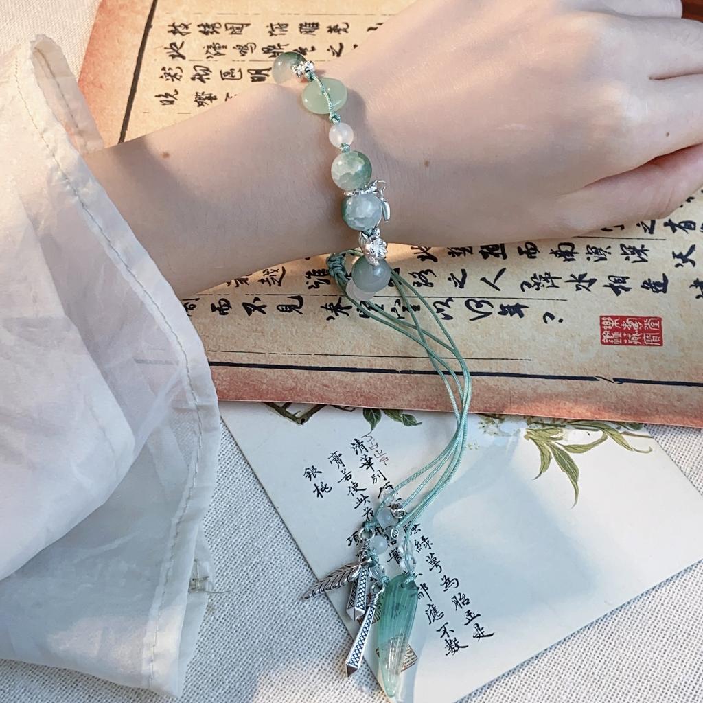 New Chinese beaded weaving adjustable bracelet women's niche design antique cool high-end versatile bracelet jewelry