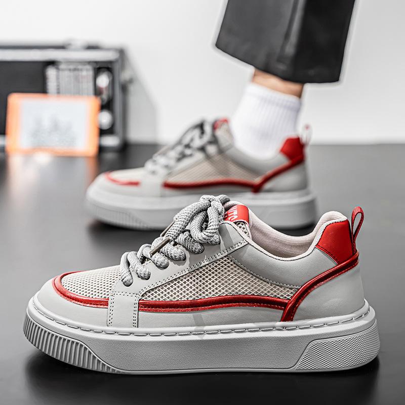 Sommer Herren Low-Top Skateboard Schuhe Student vielseitig Mesh atmungsaktiv lässig Nischenschuhe Live-Sport Student Xiaobai