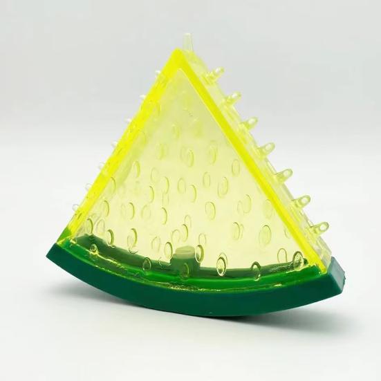 Dog Cooling Chew Toy Summer Freezable Watermelon Lemon Pineapple Puppy Teething Toy Bite Resistant Squeaky Pet Teeth Cleaning Toy