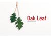 Handmade Genuine Leather Oak Leaf Bag Charm and Keychain Accessory