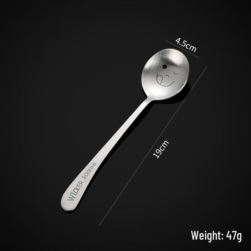 Smiley Face 304 Stainless Steel Round Spoon