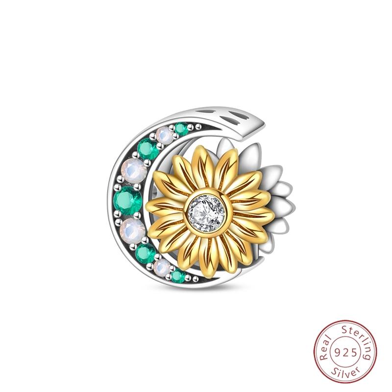 Sweety Copper Cake Poodle Crown Flowers Lover Luminous Charms Beads Fit 3Mm Bracelets Diy Fine Jewelry Making