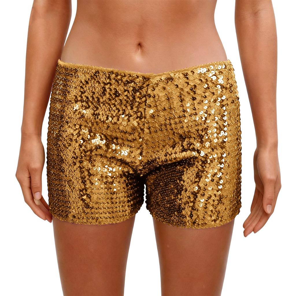 Women's Fashion  Sequin Slim-Fit Low-Waist Versatile Hot Pants