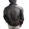 NOORA Mens Brow Bomber Genuine Lining Warm Leather Jacket, Mens Leather Jacket