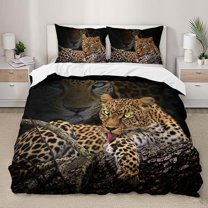 Three-Piece Bedding Home Textiles Animal Digital Printing Quilt Cover Sheet Kit