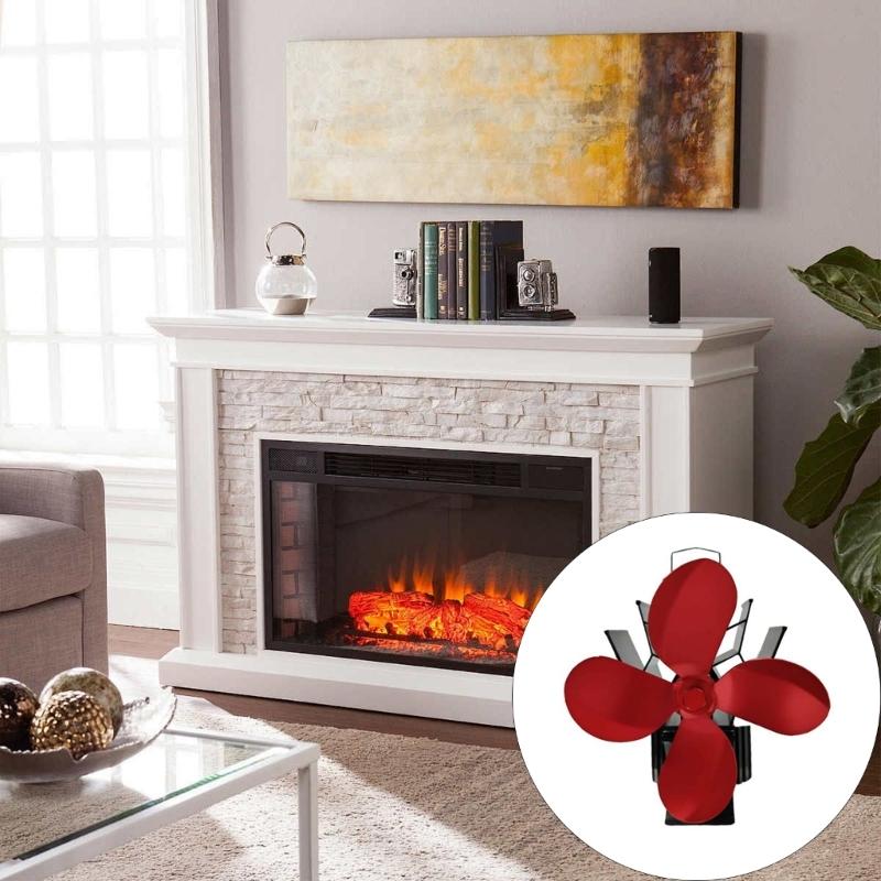 Auto Running Fireplaces Blower Auto Adjusts Speed Base On Temperature High Efficiency Air Circulations 172mm Fan