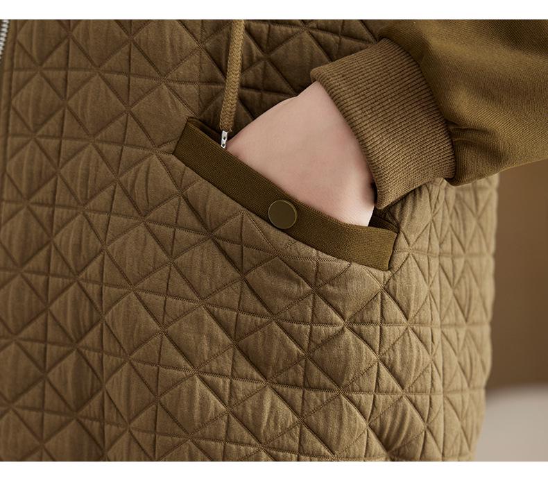 Women's Spring/Autumn Hooded Jacket 2025: Trendy, Versatile, Loose-Fit Short Top for Middle-Aged Women