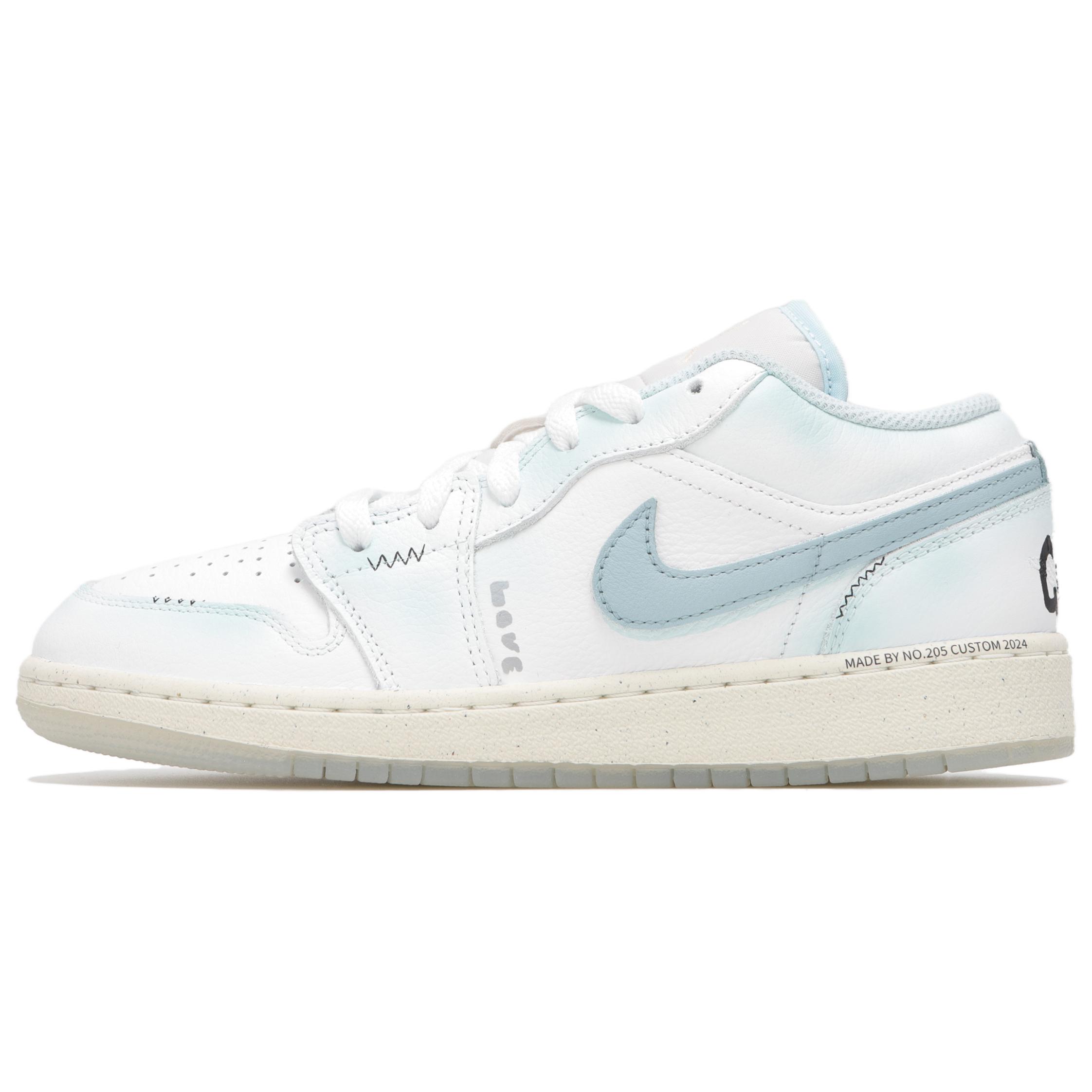 

Jordan Air Jordan 1 Abrasion Resistant Abrasion Resistant Low top Vintage Basketball Shoes Men s White Blue HJ5999-400(Teamfour-) 44.5