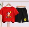 Merch A4 Estate Ragazzo Ragazza Nera Rosso vestiti cool T-shirt+pantaloncini Set T-shirt Stampata Top Corti Magliette Casual bambini Vlad A4 anime