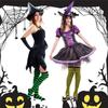 Gothic Y2K Lolita Fingerless Gloves for Halloween Costume Thigh High Boot Socks  for Women