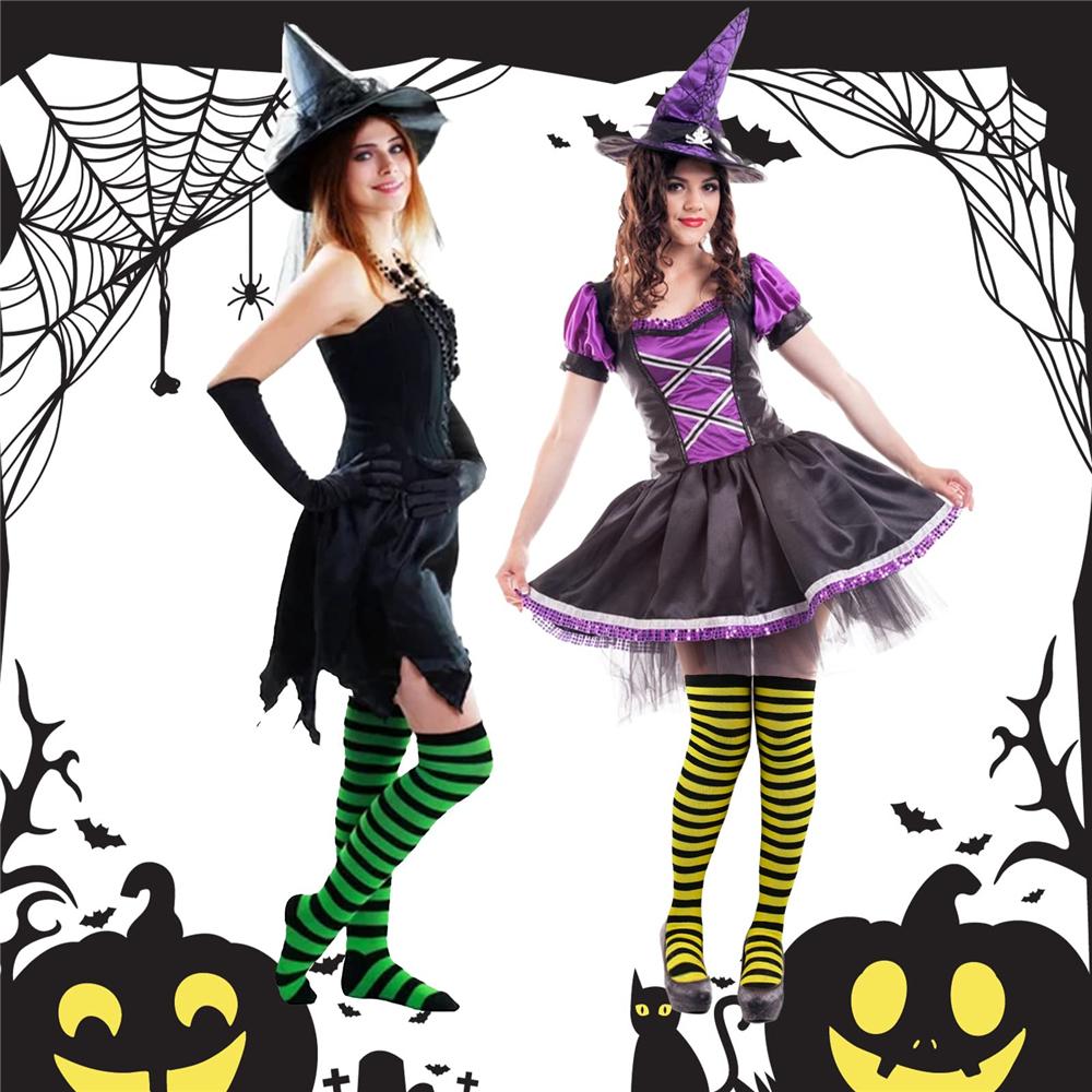 Gothic Y2K Lolita Fingerless Gloves for Halloween Costume Thigh High Boot Socks  for Women