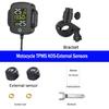 E-ACE Motorcycle TPMS Tire Pressure Monitoring System Temperature Alarm LCD Colorful Display Moto Tyre Alarm Systems
