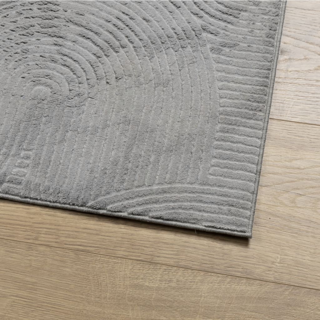 IZA Rug Short Pile Scandinavian Style Gray 120 X 170 Cm