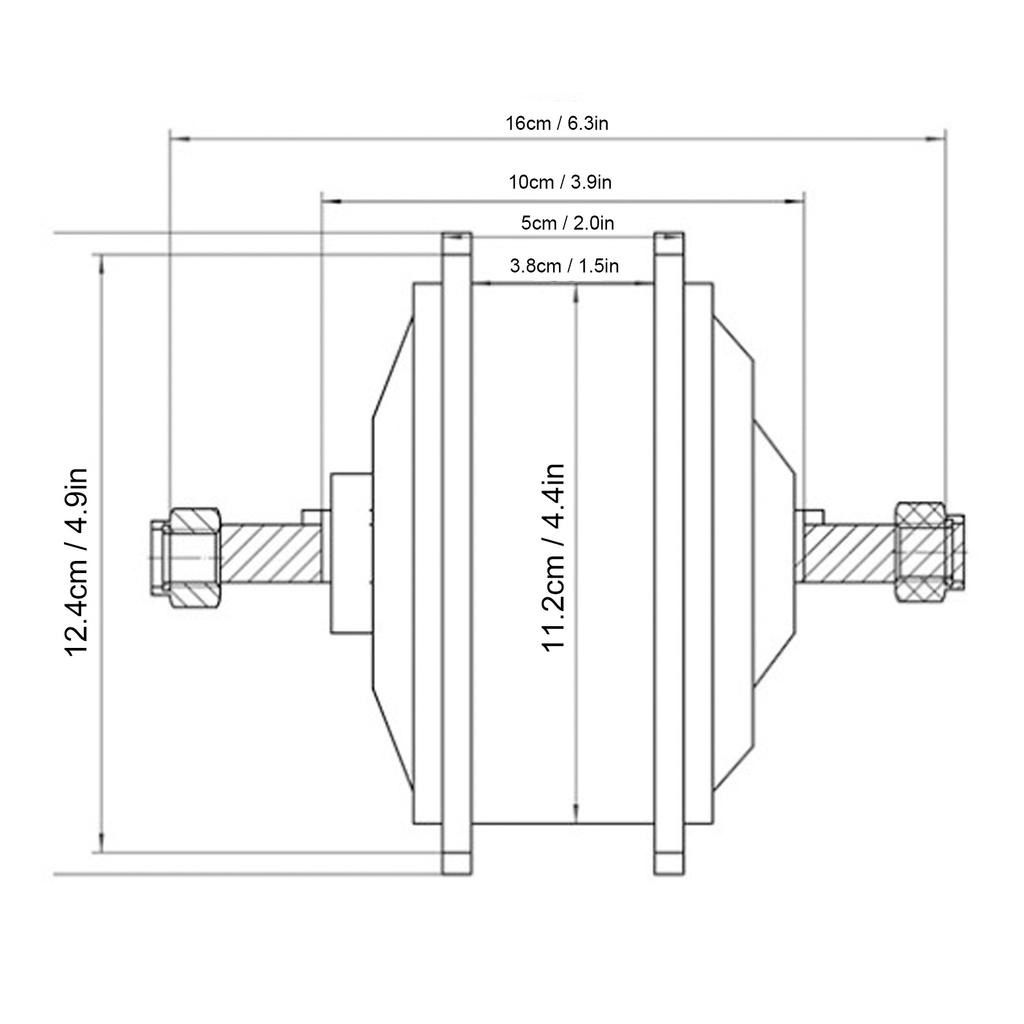 48V 500W Electric Scooter Hub Motor Front Drive Waterproof Brushless Geared Hub Motor for Mountain Bike Modification