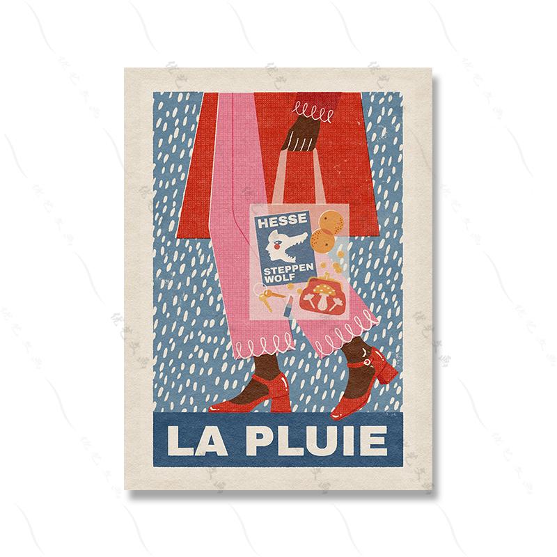 Exquisiter Vintage Posterdruck Mädchen und Schwan Retro Kunst Wand Leinwandgemälde Japan Temperamentvolle Frau Wohnzimmer Heimdekor