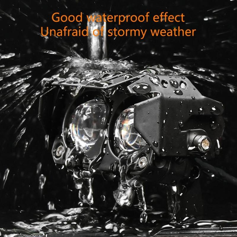 Multiple Mount LED Motorcycle Light High Brightness White Yellow Beam Shockproof Housing For Nighttime Road Illumination