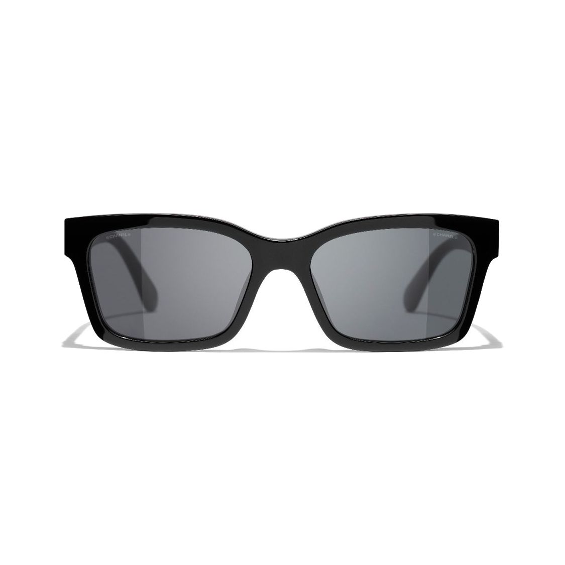 

Chanel Letter Decoration Irregular Shape Sunglasses Unisex sunglasses Black CH5417-1711S4 Black,54