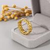 Simple Cuban Style Ring, Fashionable Two-color Twist Ring, Jewelry Trend