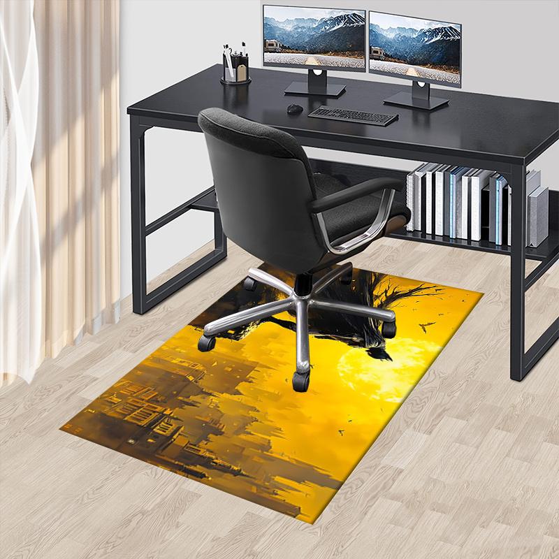 

Batman,Gotham City Office Carpet Chair Mats, Home Decor Dormitory Floor Protector With Anti-Skid Backing, Large Area Coverage, Christmas Dec 60cm by 90cm