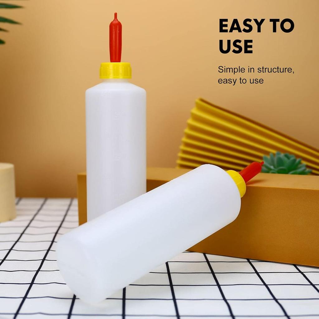 Goat Nipple and Bottles Set, 5 Sets Small Animal Milk Drink Pritchard Nipple for Goats 400 Ml Lamb Nursing Bottles Feeding Bottle Kit for Feeding