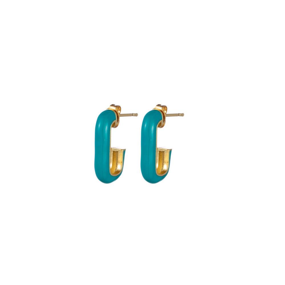 Contemporary Jshaped Womens Earrings With Sleek Geometric Design And Colors