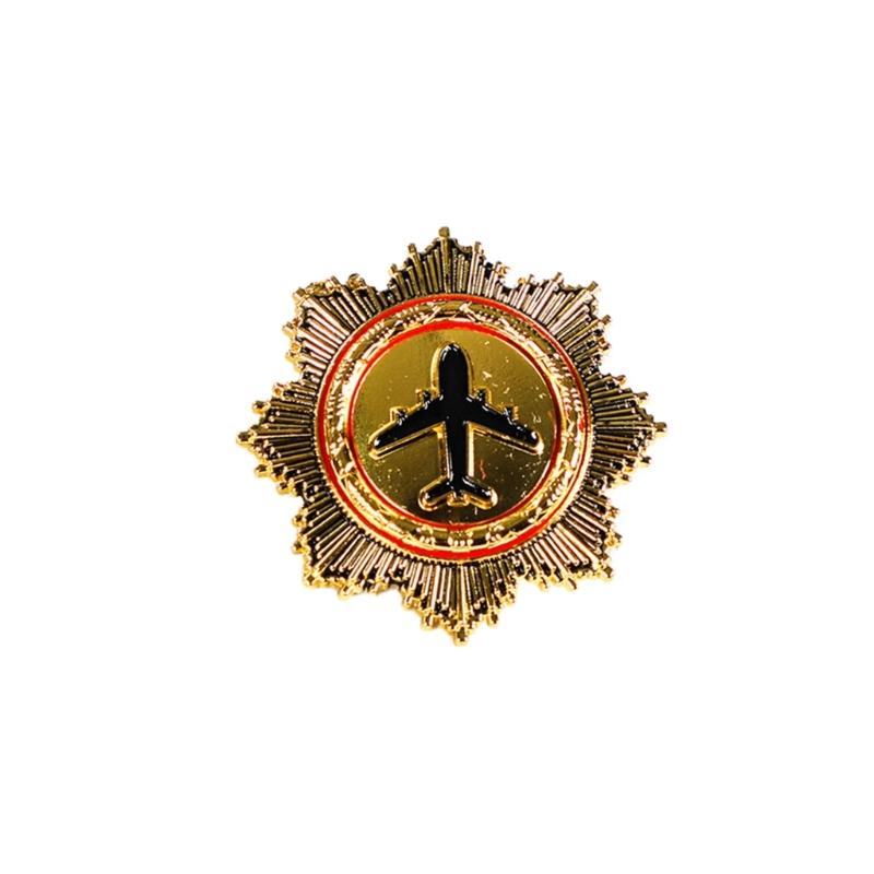 Pilot Badge Captain Chest Badge Aviation Wing Badge Metal Airlines Pin Pilot Badge Pin for Aviation Enthusiasts