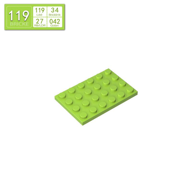BRICKE Zhuan Ke 4x6 Plate Compatible with Lego MOC Building Blocks Puzzle Teaching Aids.