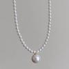 NK-237 Pearl Pendant Round Pearl Necklace, Internet Celebrity Style, High-End Light Luxury, Women's Fashion.